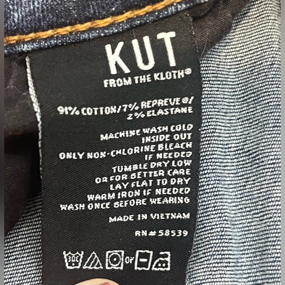 Kut from the Kloth Mia Toothpick Skinny Women's Blue Jeans Size 8 - Picture 10 of 16